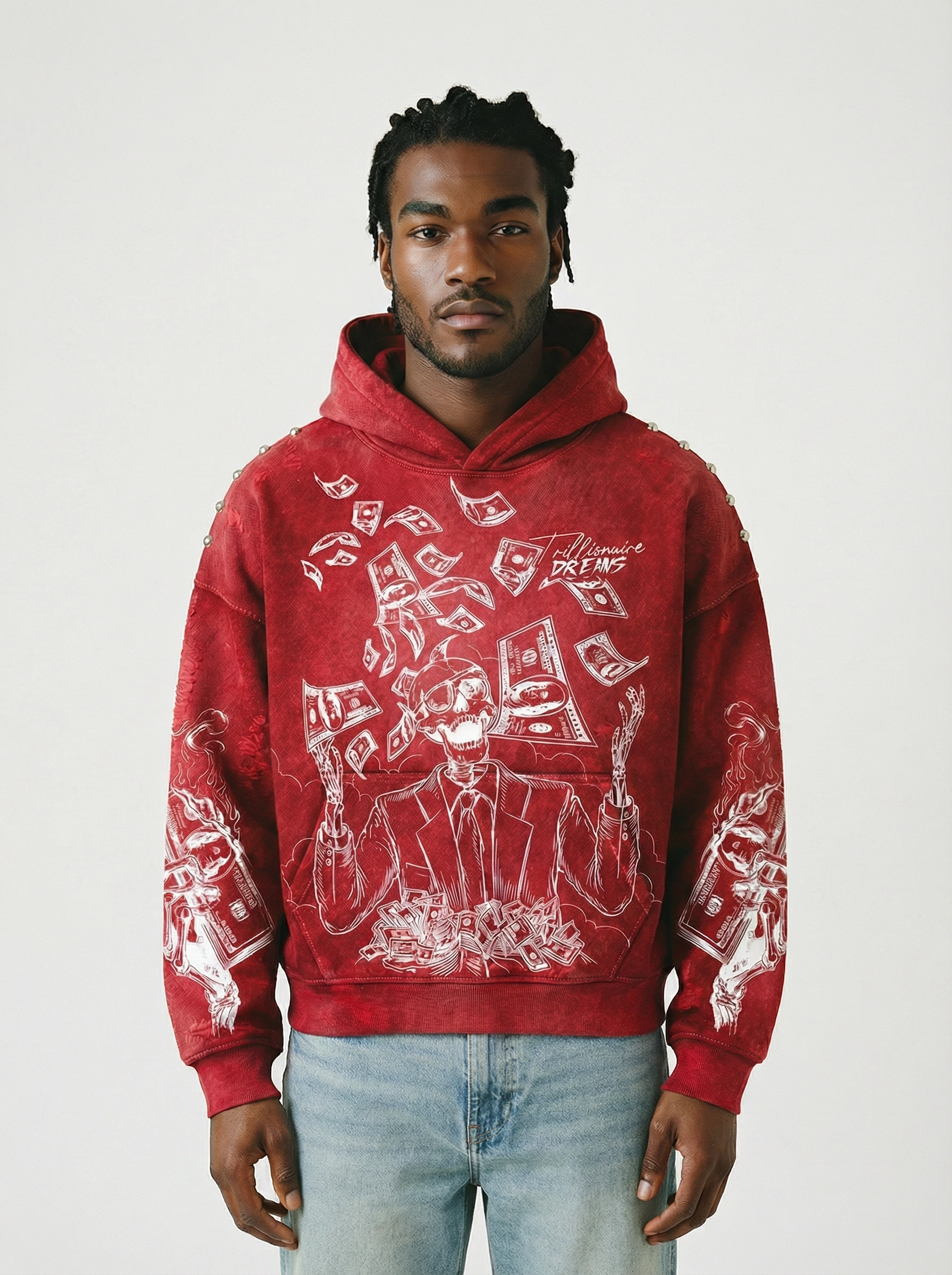 Trillionaire Dreams Red "Dead Wealth" Hoodie