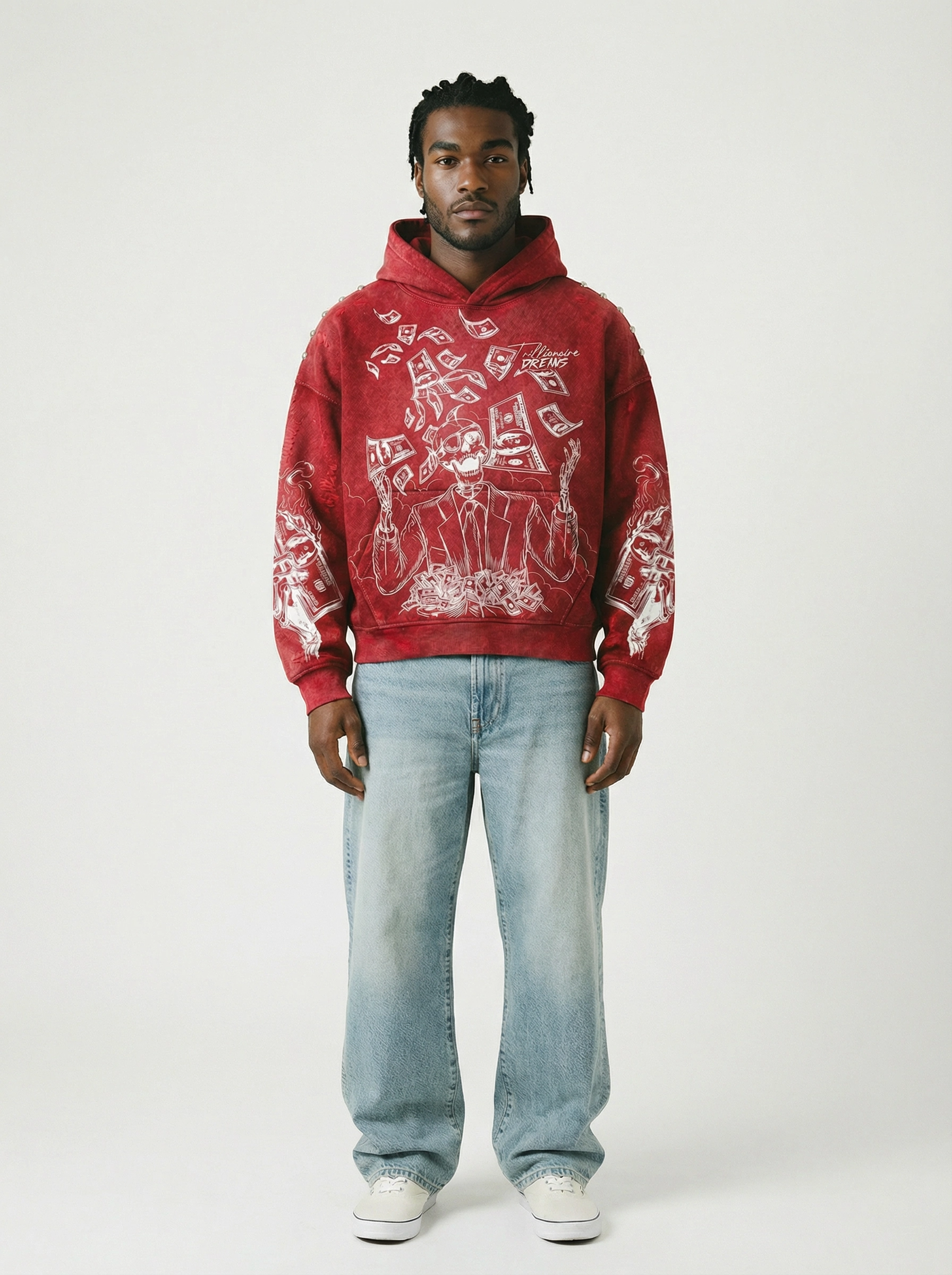 Trillionaire Dreams Red "Dead Wealth" Hoodie