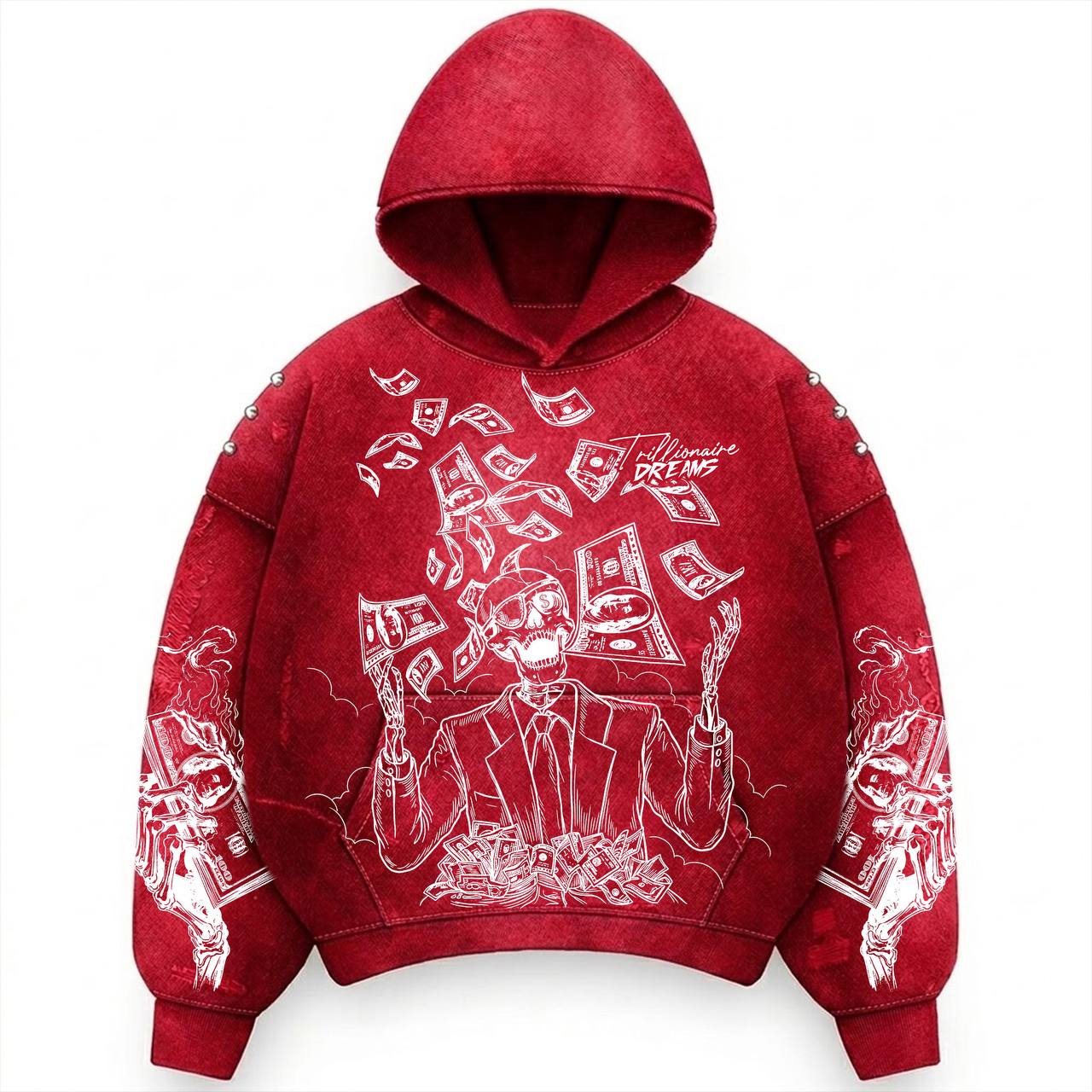 Trillionaire Dreams Red "Dead Wealth" Hoodie