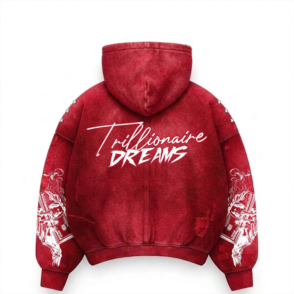Trillionaire Dreams Red "Dead Wealth" Hoodie