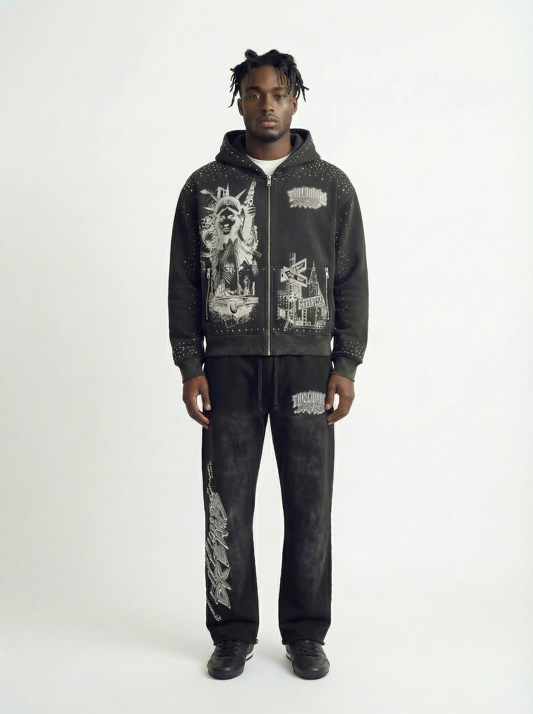 Trillionaire Dreams Black "Empire State" Tracksuit Set